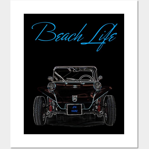 Beach Life Summer Car Front View Wall Art by JFK KARZ